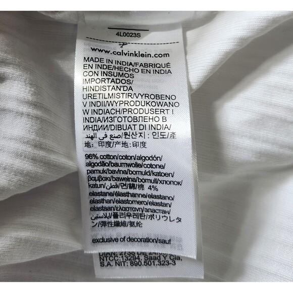 NWT Calvin Klein Men’s Ribbed Stretch Shirt Small Brilliant White Modern Fit - Picture 9 of 10